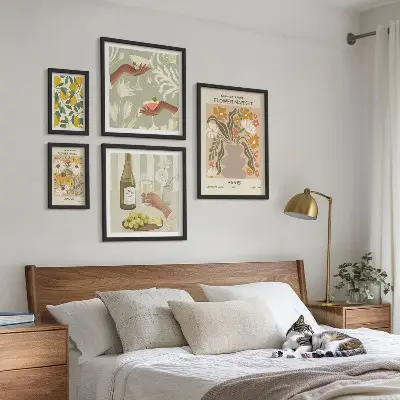 Gallery wall vintage flowers and fruits art print
