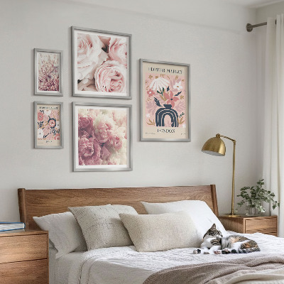 Framed photo set Floral boho decorations