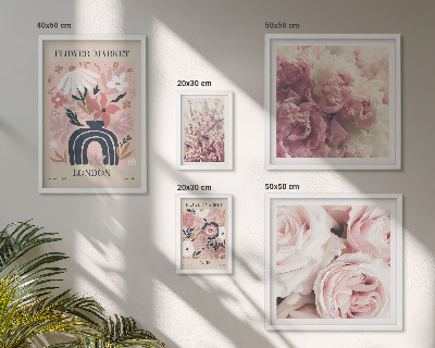 Framed photo set Floral boho decorations