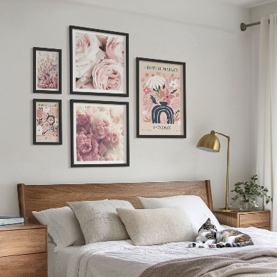 Framed photo set Floral boho decorations