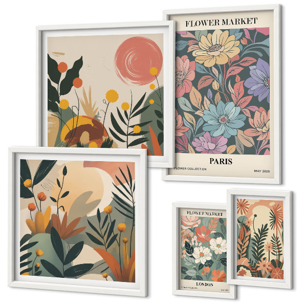 Gallery wall Floral motifs Paris London