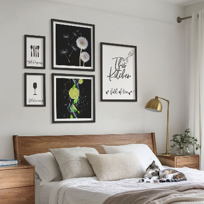 Framed photo set Kitchen inspirations with love