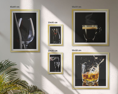 Set of 5 wall art pieces Cocktails drinks bar style