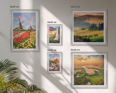 Gallery wall Landscapes of nature waterfalls windmills