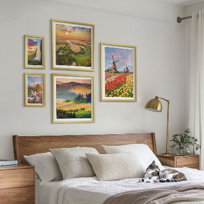 Gallery wall Landscapes of nature waterfalls windmills