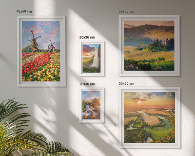 Gallery wall Landscapes of nature waterfalls windmills