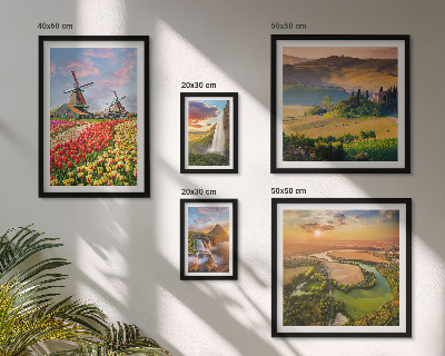Gallery wall Landscapes of nature waterfalls windmills