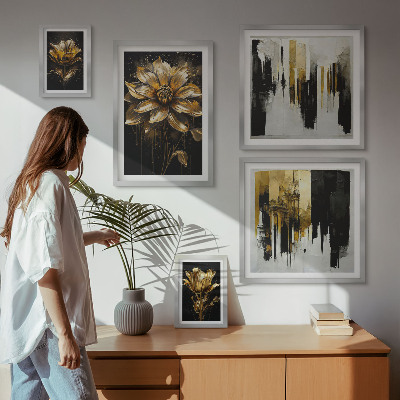 Set of 5 wall art pieces Floral motifs, elegance, modernity