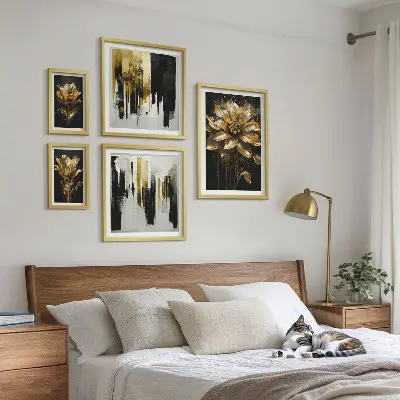 5-Piece Floral Wall Art Set modern elegant botanical design