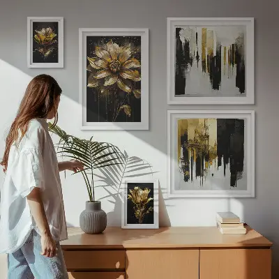 5-Piece Floral Wall Art Set modern elegant botanical design