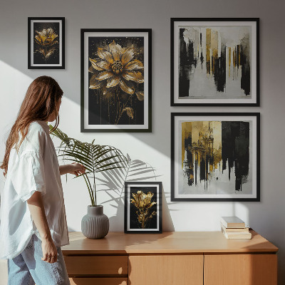 Set of 5 wall art pieces Floral motifs, elegance, modernity