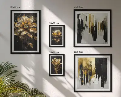 5-Piece Floral Wall Art Set modern elegant botanical design
