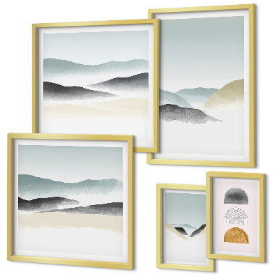 Framed photo set Abstract nature landscapes