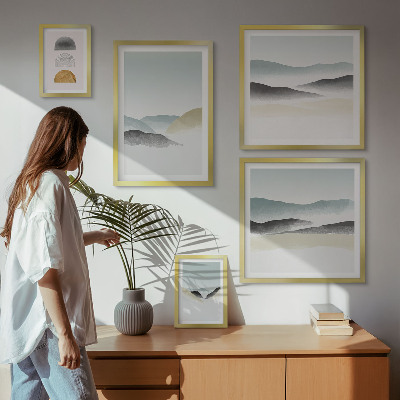 Framed photo set Abstract nature landscapes