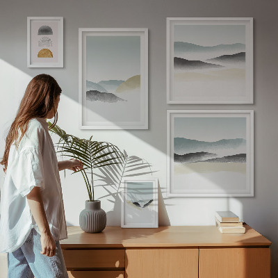 Framed photo set Abstract nature landscapes