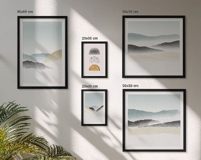 Framed photo set Abstract nature landscapes