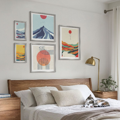 Gallery wall Abstract mountain landscapes