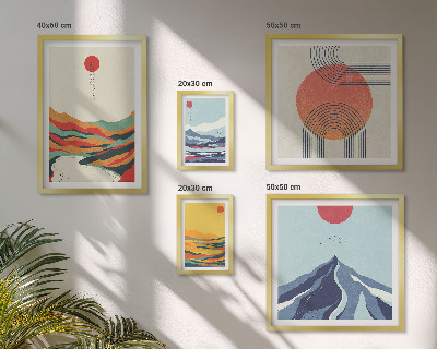 Gallery wall Abstract mountain landscapes