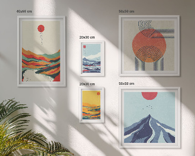 Gallery wall Abstract mountain landscapes