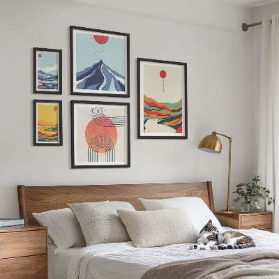 Gallery wall Abstract mountain landscapes