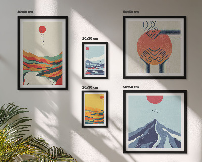 Gallery wall Abstract mountain landscapes
