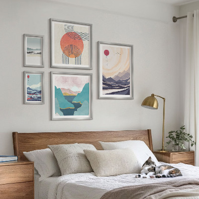 Gallery wall Abstract mountain landscapes