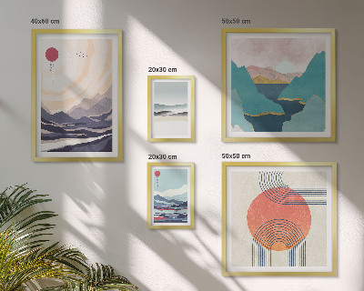Gallery wall Abstract mountain landscapes