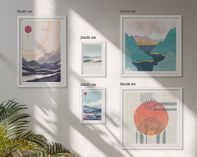 Gallery wall Abstract mountain landscapes
