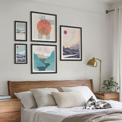Gallery wall Abstract mountain landscapes