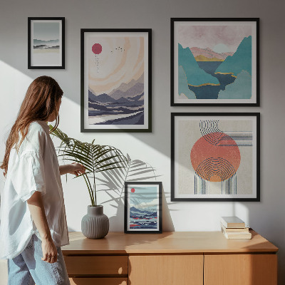 Gallery wall Abstract mountain landscapes