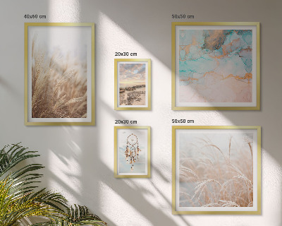 Set of 5 wall art pieces Natural boho ethno landscapes