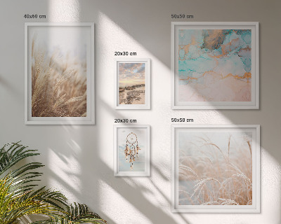 Set of 5 wall art pieces Natural boho ethno landscapes