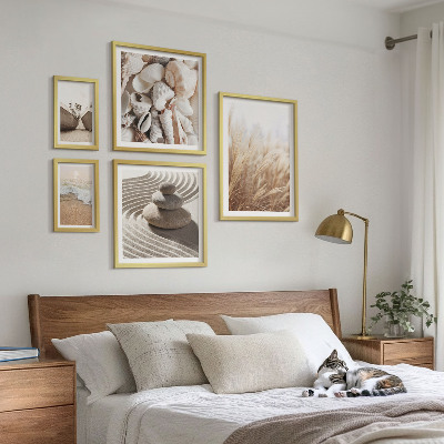 Gallery wall Seaside shells and sand