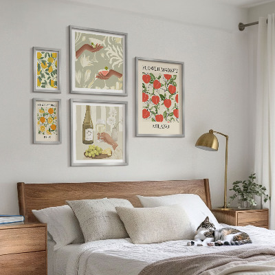 Framed photo set Vintage fruit flower fair