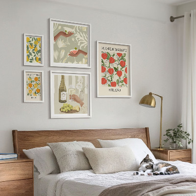 Framed photo set Vintage fruit flower fair