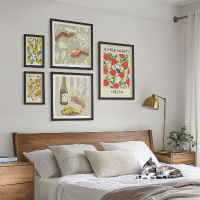 Framed photo set Vintage fruit flower fair