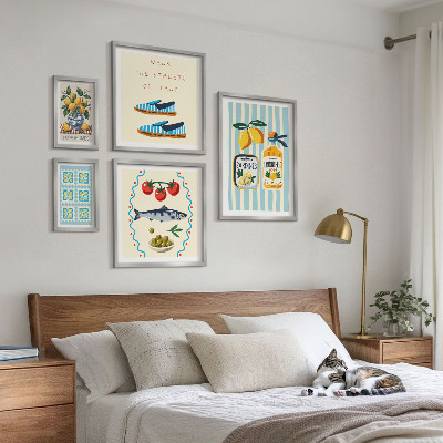 Framed photo set Italian cuisine citrus fruits