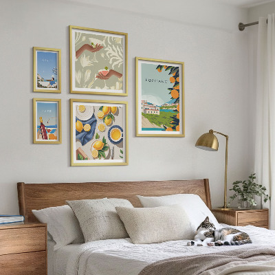 Set of 5 wall art pieces Italian Holidays Amalfi Capri