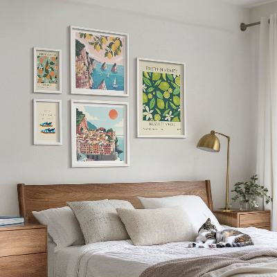 Set of 5 wall art pieces Tropical Fruit Holiday