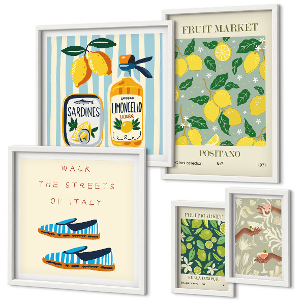 Gallery wall Fruity vintage inspirations