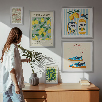Gallery wall Fruity vintage inspirations
