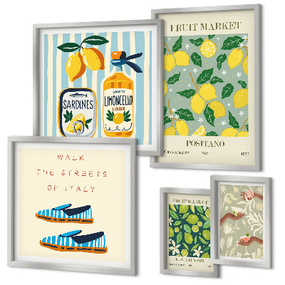 Gallery wall Fruity vintage inspirations