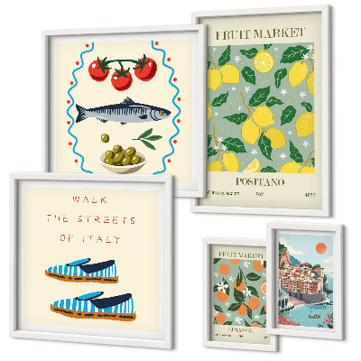 Framed photo set Fruit collection from Italy