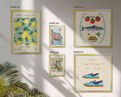 Framed photo set Fruit collection from Italy