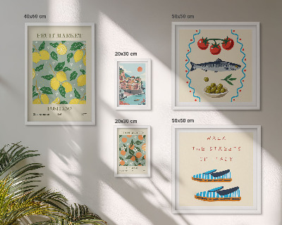 Framed photo set Fruit collection from Italy