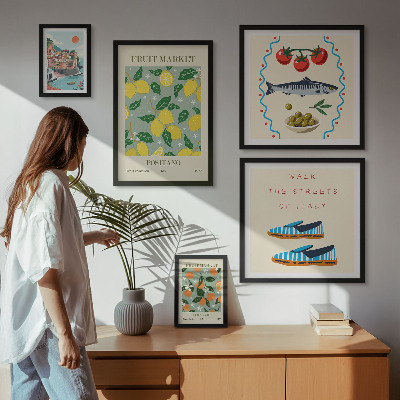 Framed photo set Fruit collection from Italy