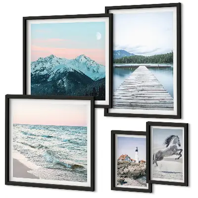 Nature landscape gallery wall set of decorative art prints