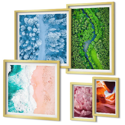 Framed photo set Natural green landscapes