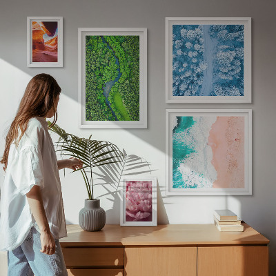 Framed photo set Natural green landscapes