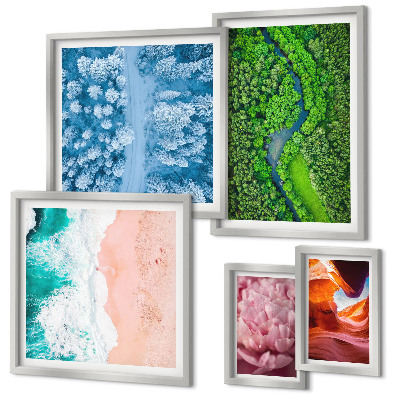 Framed photo set Natural green landscapes